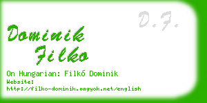 dominik filko business card