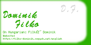 dominik filko business card